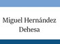 Miguel Hernández Dehesa