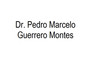 Dr. Pedro Marcelo Guerrero Montes