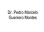 Dr. Pedro Marcelo Guerrero Montes