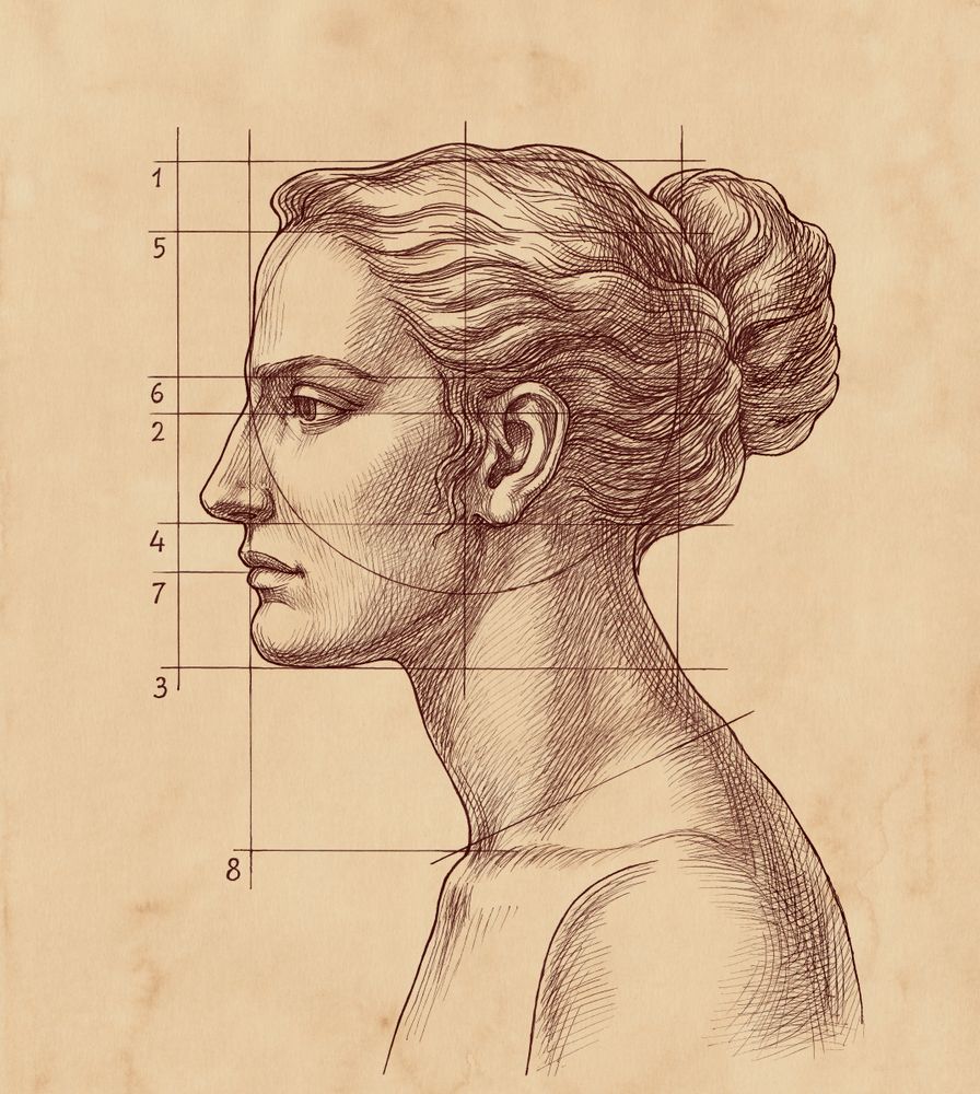 Geometría en las proporciones del rostro