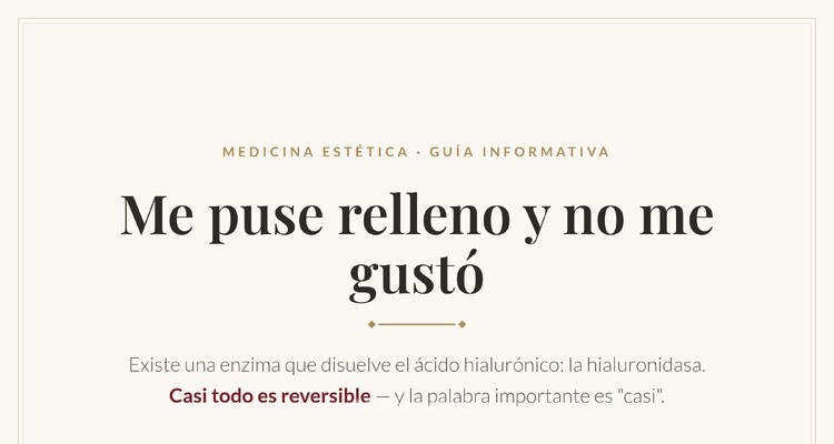 Me puse relleno y no me gustó: qué se puede deshacer y qué no
