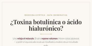 Toxina Botulínica o Ácido Hialurónico: cuál necesitas según lo que te molesta Toxina Botulínica o Ácido Hialurónico: cuál necesitas según lo que te molesta