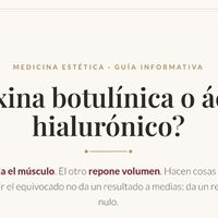 Toxina Botulínica o Ácido Hialurónico: cuál necesitas según lo que te molesta