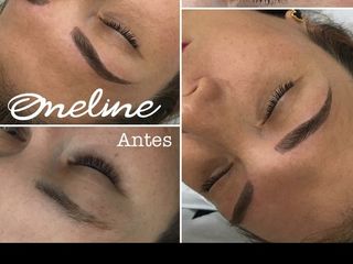 antes y después de Microblading 