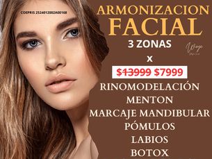Armonización facial, escoge una de las tres zonas y rejuvenece tu rosto.