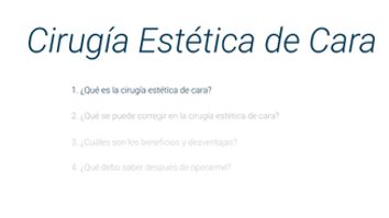 Cirugía Estética de la Cara ¿Para qué funciona?